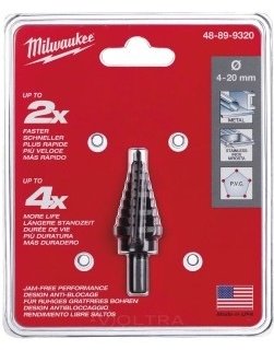 Сверло Milwaukee по металлу Step Drill 48899320 20 мм, 1 шт. купить,0