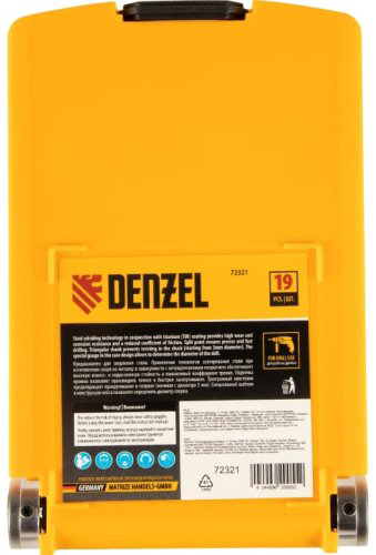 Сверло DENZEL по металлу 72321 10 мм, 19 шт. купить,18100