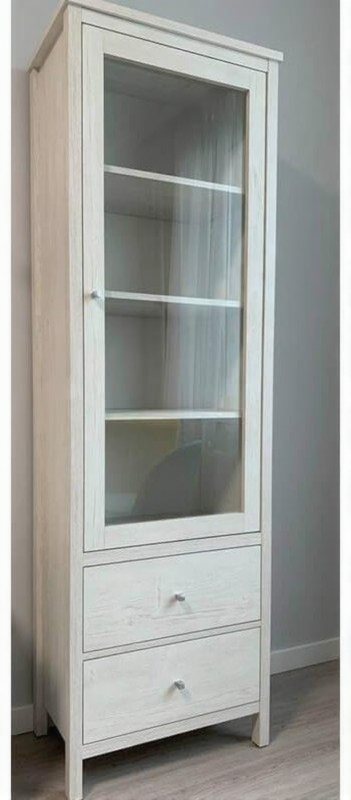 Шкаф-витрина Гербор REG1W22S 62x39x193см белый купить,NaN