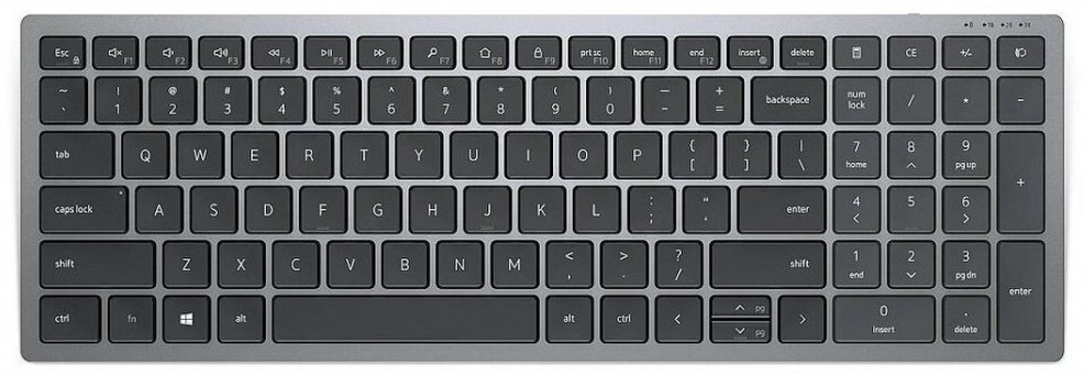 Клавиатура DELL Compact Multi-Device KB740 (580-AKOZ) серый купить,NaN