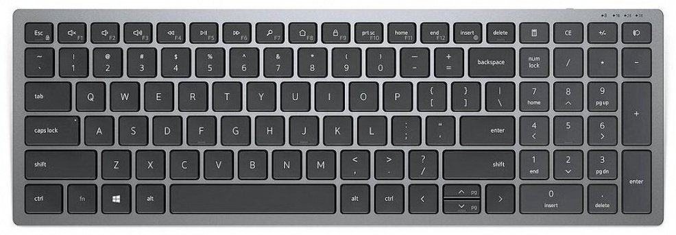 Клавиатура DELL Compact Multi-Device KB740 (580-AKOZ) серый купить,NaN