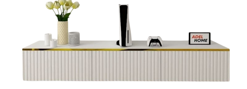 ТВ-тумба Adel Home Анита AH0366 180x30x35см бело-золотой купить,NaN
