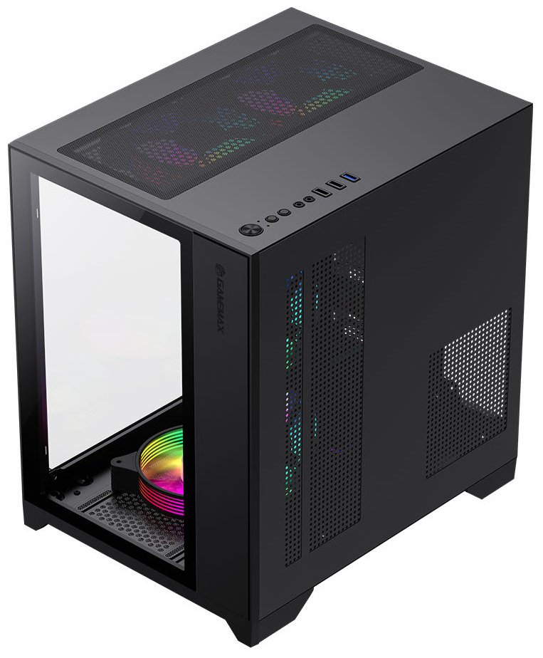 Корпус Game Max Gamemax Infinity Mini 7 ARGB Fans + Controller Black без Б/П черный