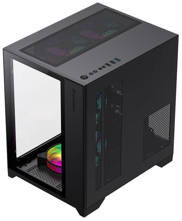 Корпус Game Max Gamemax Infinity Mini 7 ARGB Fans + Controller Black без Б/П черный