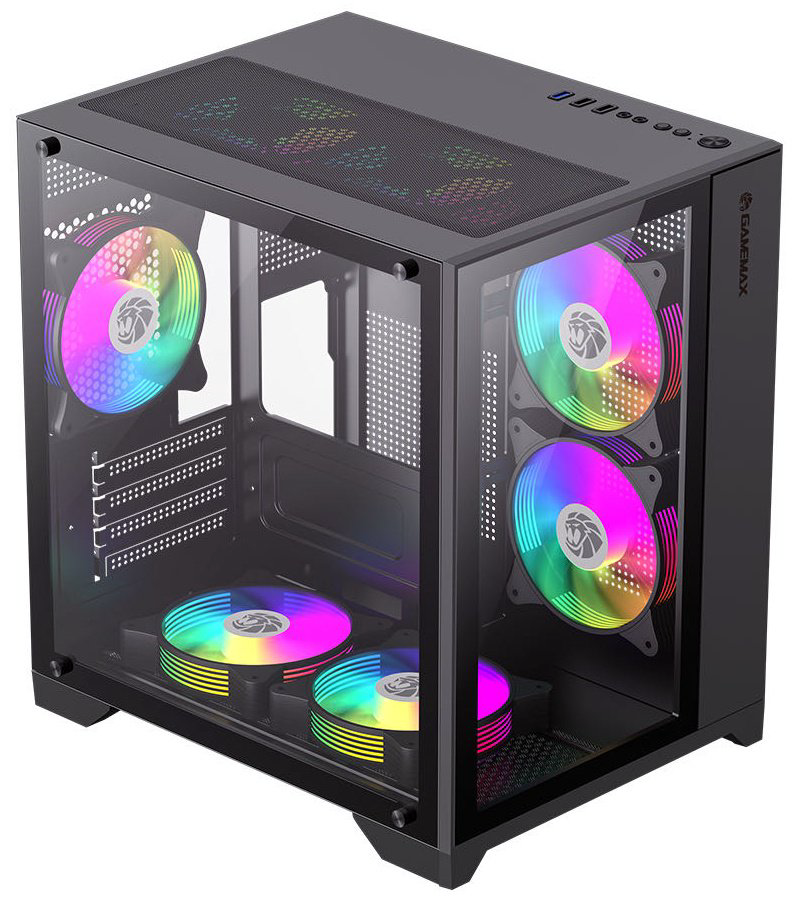 Корпус Game Max Gamemax Infinity Mini 7 ARGB Fans + Controller Black без Б/П черный - ForteMarket Корпус Game Max Gamemax Infinity Mini 7 ARGB Fans + Controller Black без Б/П черный купить,39688