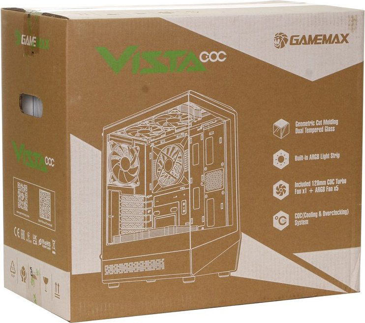 Корпус Game Max Vista COC AW белый купить,28890