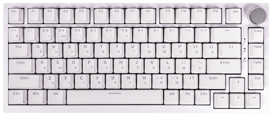 Клавиатура Ajazz AK820 Blue Switch белый