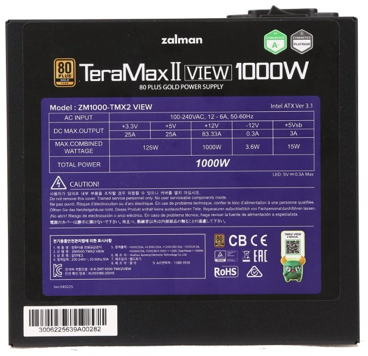 Блок питания Zalman ZM1000-TMX2 VIEW 1000 Вт купить,89990