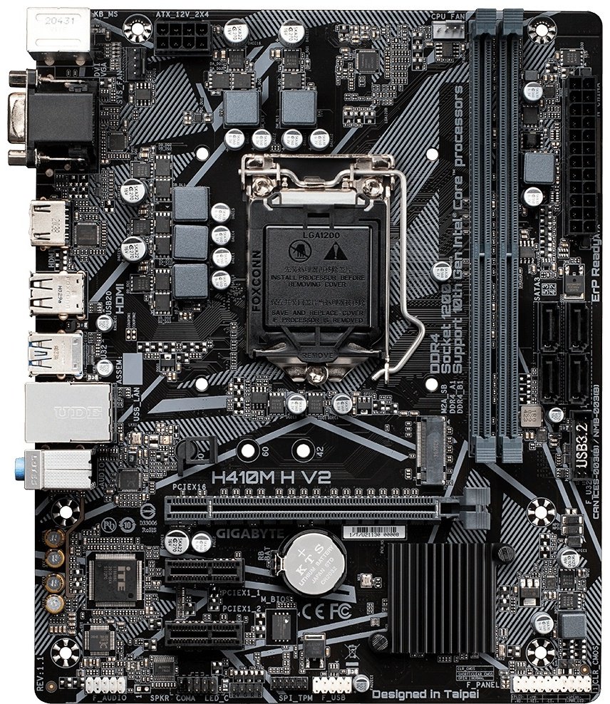 Материнская плата GIGABYTE GA-H410M H V2 купить,NaN