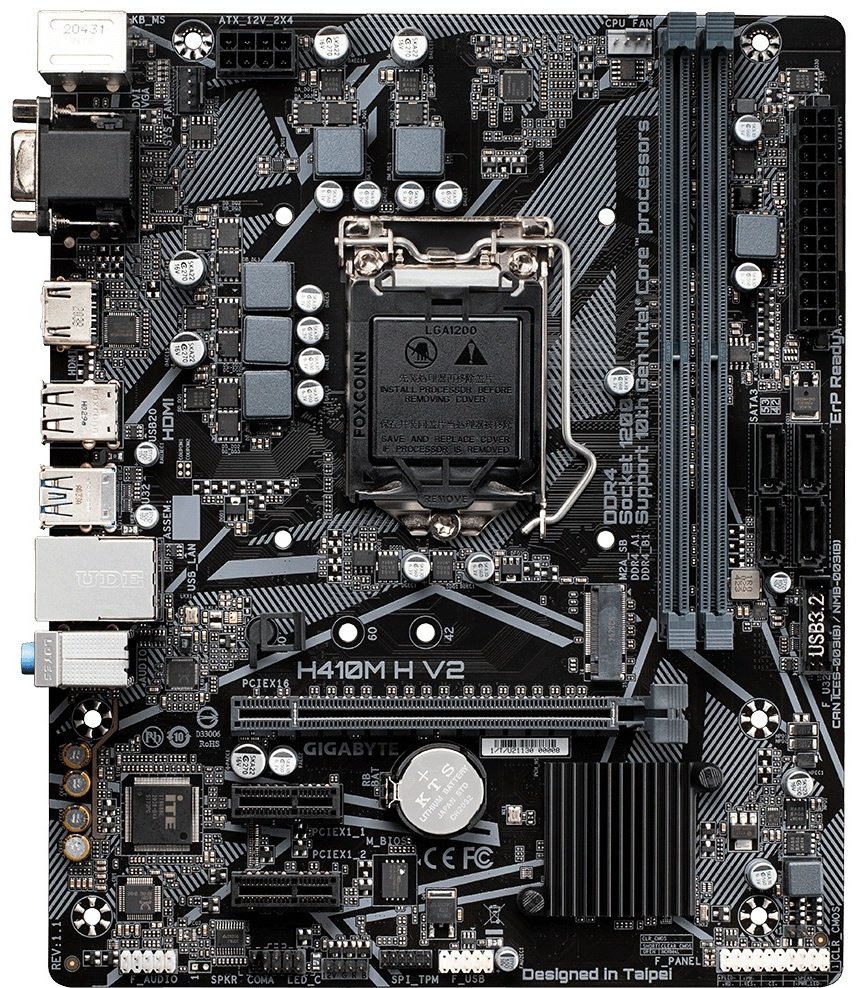 Материнская плата GIGABYTE GA-H410M H V2 купить,NaN