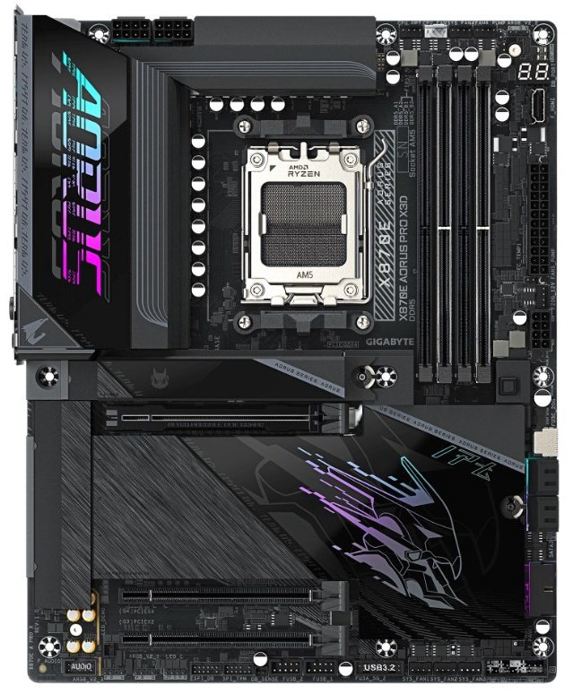 Материнская плата GIGABYTE X870E Aorus Pro X3D 9MX87EPX-00-G10 купить,NaN