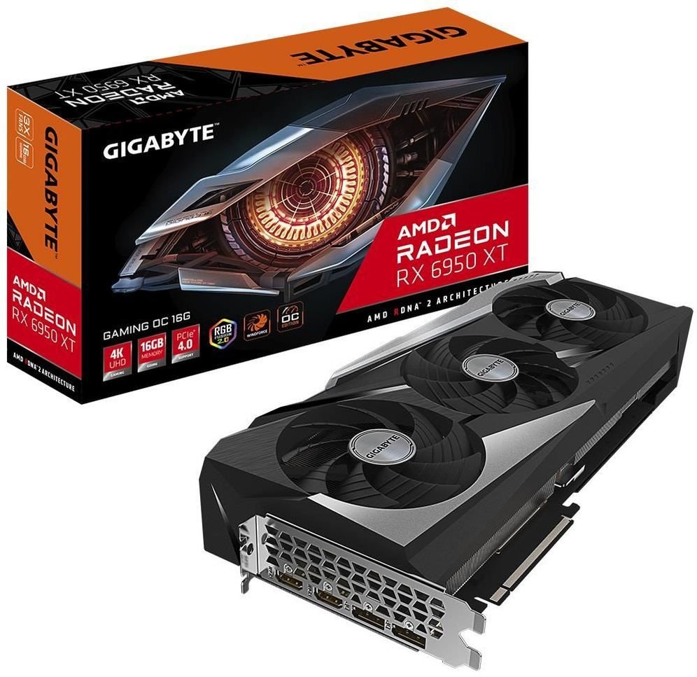 Видеокарта GIGABYTE Radeon RX6950 XT GAMING OC GV-R695XTGAMING OC-16GD 16 ГБ купить,NaN