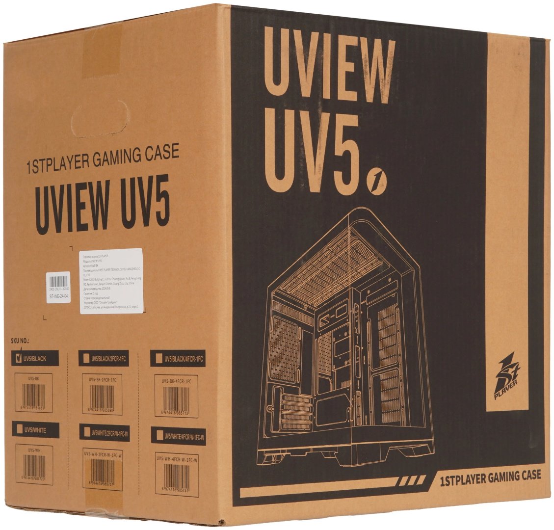 Корпус 1STPLAYER UVIEW UV5 (UV5-BK-2FC7R-1FC7) черный купить,33490