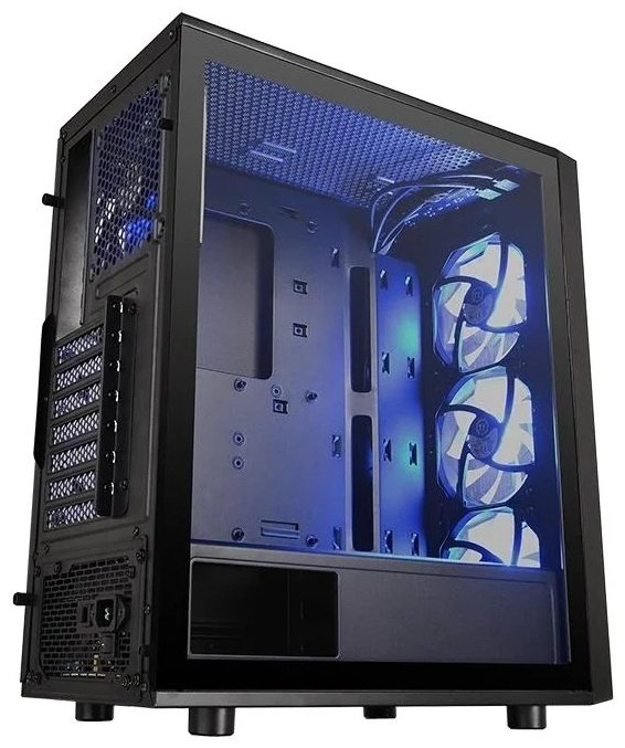 Корпус Thermaltake Versa J25 TG RGB CA-1L8-00M1WN-01 черный купить,NaN