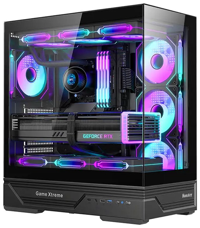 Корпус HuntKey GX760A Fortune черный купить,29780