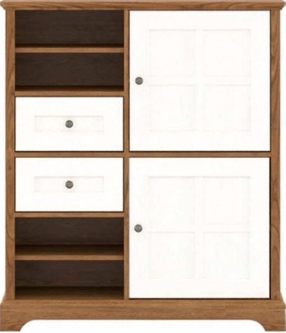 Шкаф-витрина Гербор Лана КОМ2D2S 100x38x116см коричневый купить,NaN