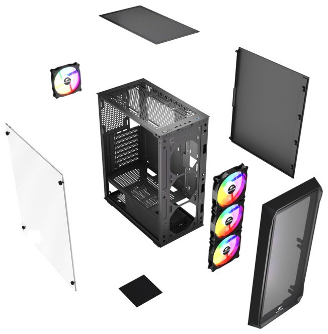 Корпус Wintek Tornado Pro PS195-B-M TG черный