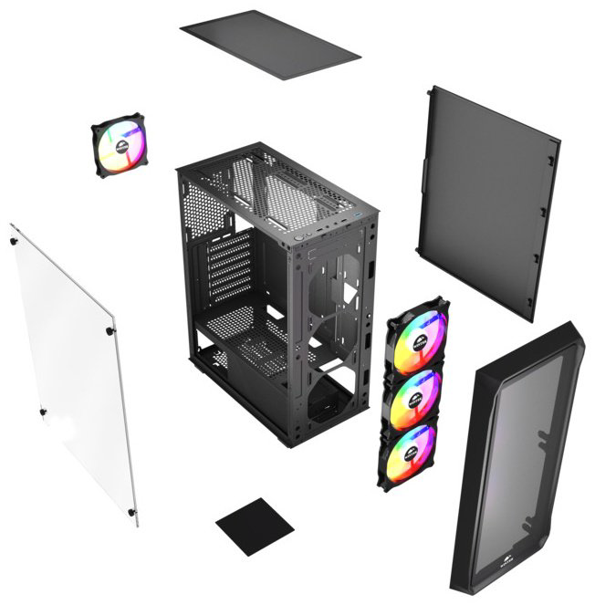 Корпус Wintek Tornado Pro PS195-B-M TG черный - ForteMarket Корпус Wintek Tornado Pro PS195-B-M TG черный купить,29982
