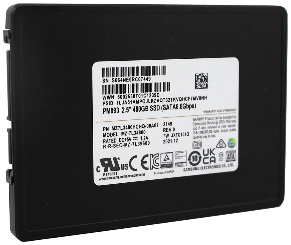 SSD Samsung MZ7L3480HCHQ-00A07 480 Гб купить,NaN