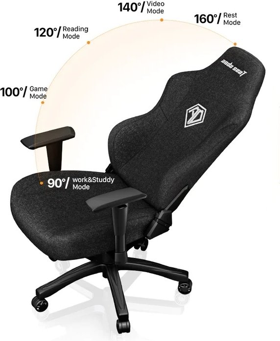 Игровое кресло AndaSeat Phantom 3 AD18Y-06-B-F, черный, серый купить,145990