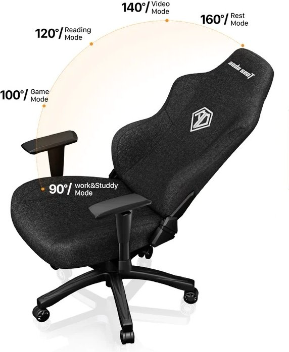 Игровое кресло AndaSeat Phantom 3 AD18Y-06-B-F, черный, серый купить,145990