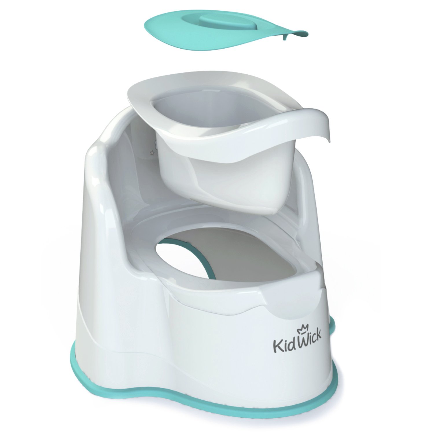 Горшок детский Kidwick Королевский KW080104 бело-бирюзовый купить,0
