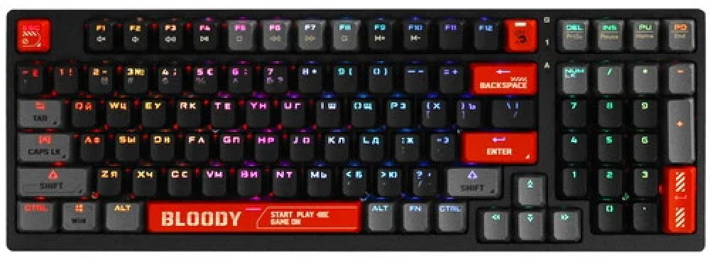 Клавиатура A4Tech Bloody S98 Sports (S98 SPORTS RED) черный - ForteMarket Клавиатура A4Tech Bloody S98 Sports (S98 SPORTS RED) черный купить,34230