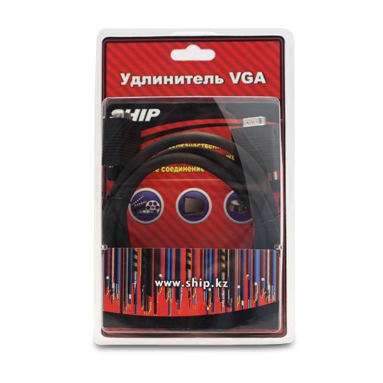 Кабель экранированный удлинитель Ship VG004M/F-3.0B 15M/15F 3м купить,NaN