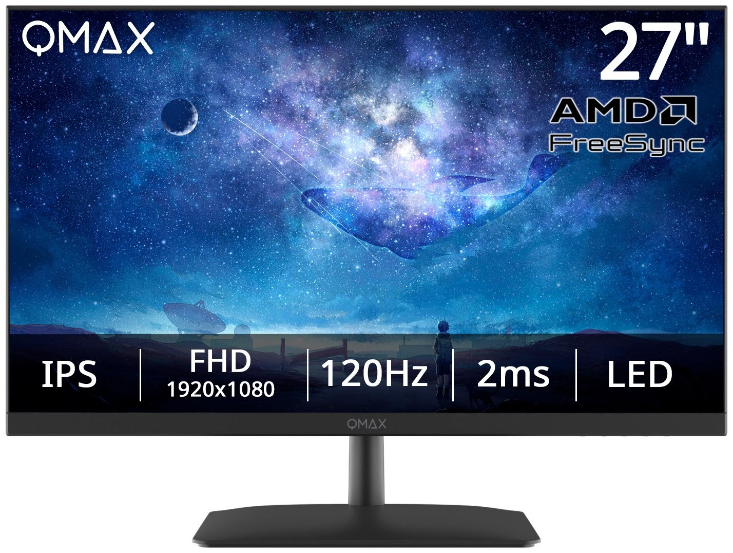 Монитор 27" Qmax 27UM50HDM черный - ForteMarket Монитор 27" Qmax 27UM50HDM черный купить,55290