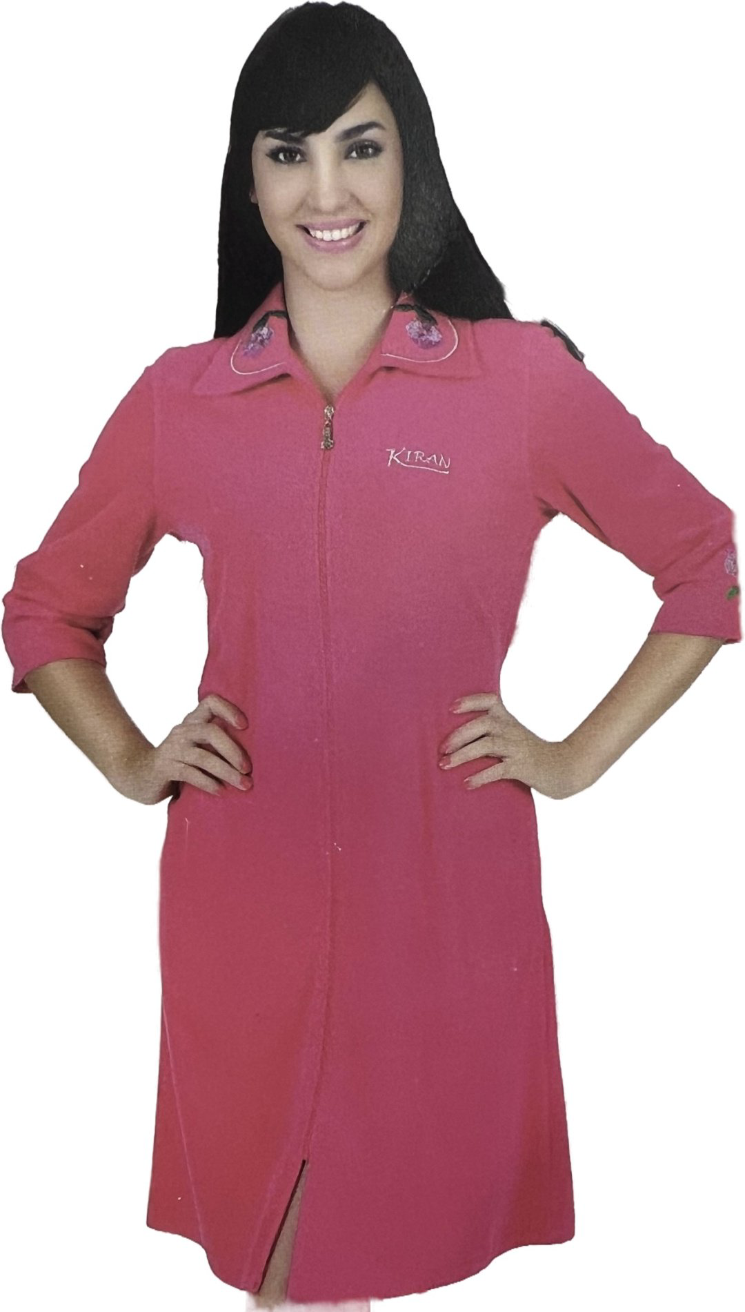 Махровый халат KIRA розовый