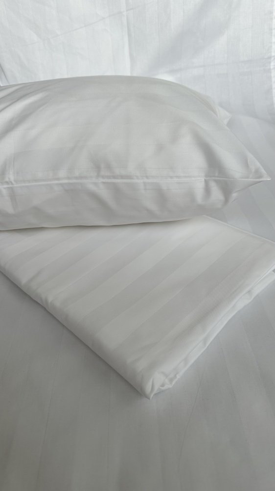 Комплект Cotton life Cloud 1-спальный хлопок, страйп-сатин, 2 наволочки: 50x70 см, 70x70 см