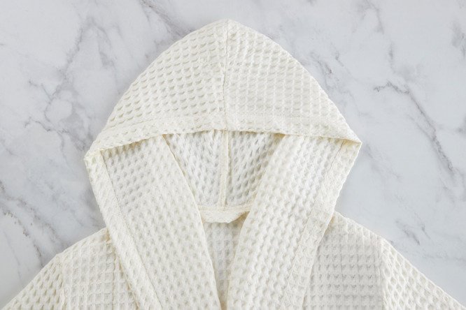 Вафельный халат COTTON айвори