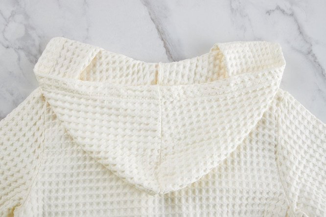 Вафельный халат COTTON айвори