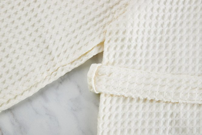 Вафельный халат COTTON айвори купить,NaN