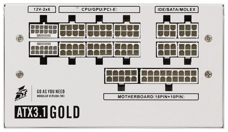 Блок питания 1STPLAYER HA-1000BA4 (HA-1000BA4 WHITE-EU) 1000 Вт купить,83180