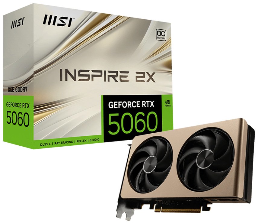 Видеокарта MSI RTX 5060 8G INSPIRE 2X OC 8 Гб купить,NaN