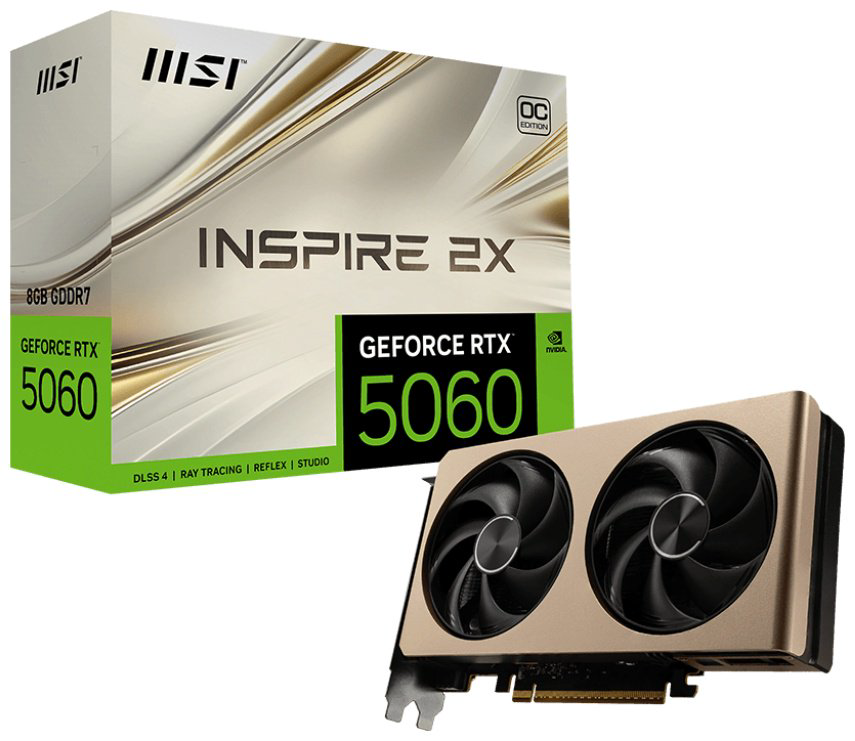 Видеокарта MSI RTX 5060 8G INSPIRE 2X OC 8 Гб купить,NaN