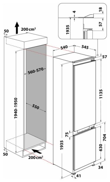 Холодильник Whirlpool WHC 20T 573 белый - ForteMarket Холодильник Whirlpool WHC 20T 573 белый купить,971993