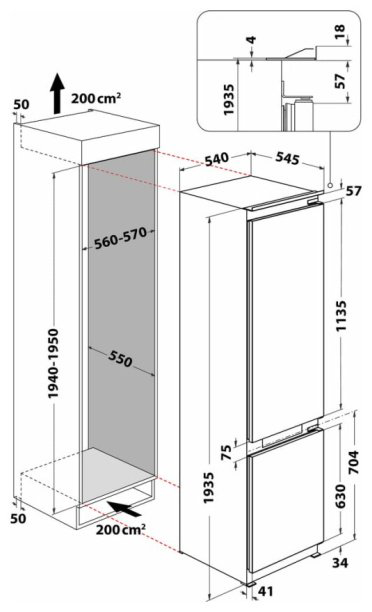 Холодильник Whirlpool WHC 20T 573 белый - ForteMarket Холодильник Whirlpool WHC 20T 573 белый купить,971993