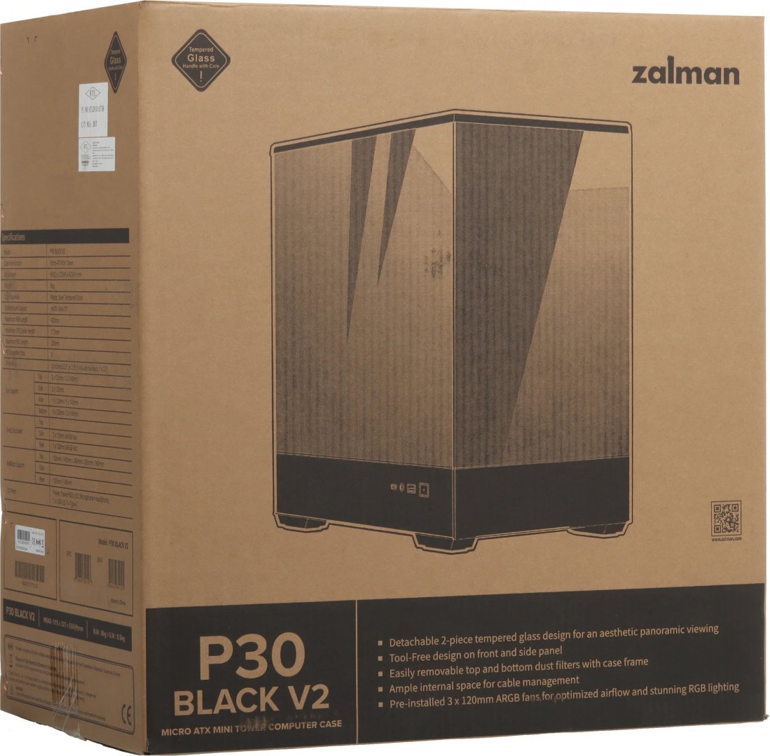 Корпус Zalman P30 V2 черный купить,NaN