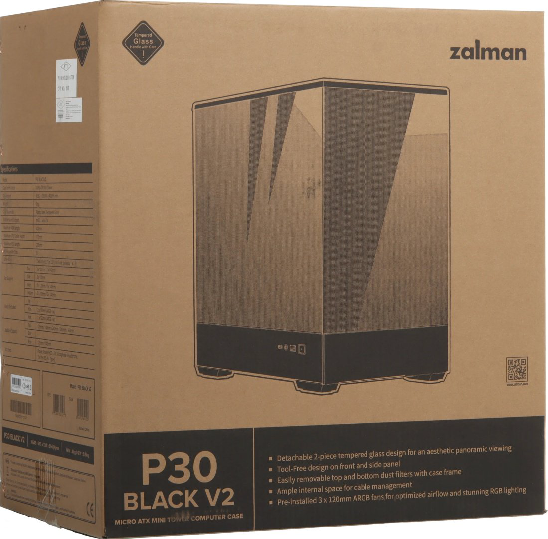 Корпус Zalman P30 V2 черный купить,NaN
