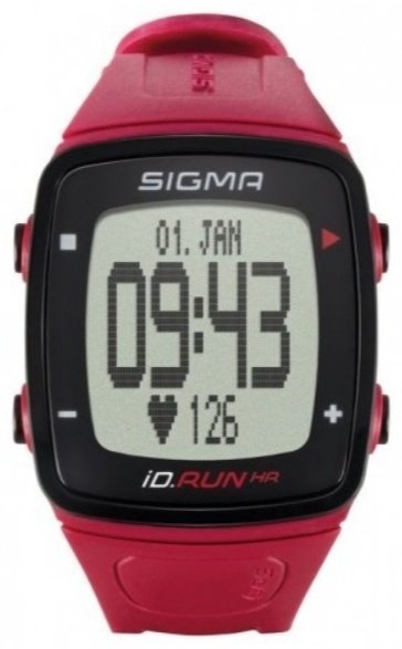 Фитнес-браслет Sigma Id. Run hr черно-бордовый