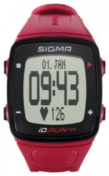 Фитнес-браслет Sigma Id. Run hr черно-бордовый