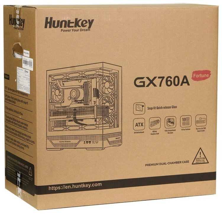 Корпус HuntKey GX760A Fortune белый купить,32930