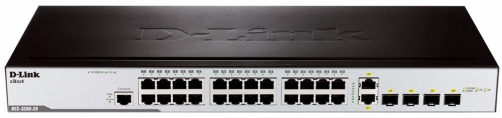 D-Link DES-3200-28/C1A черный купить,NaN