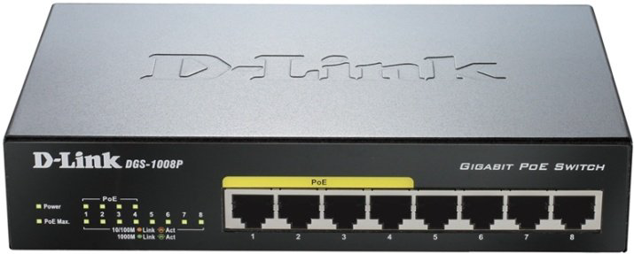 Коммутатор D-link DGS-1008P/E1A купить,NaN
