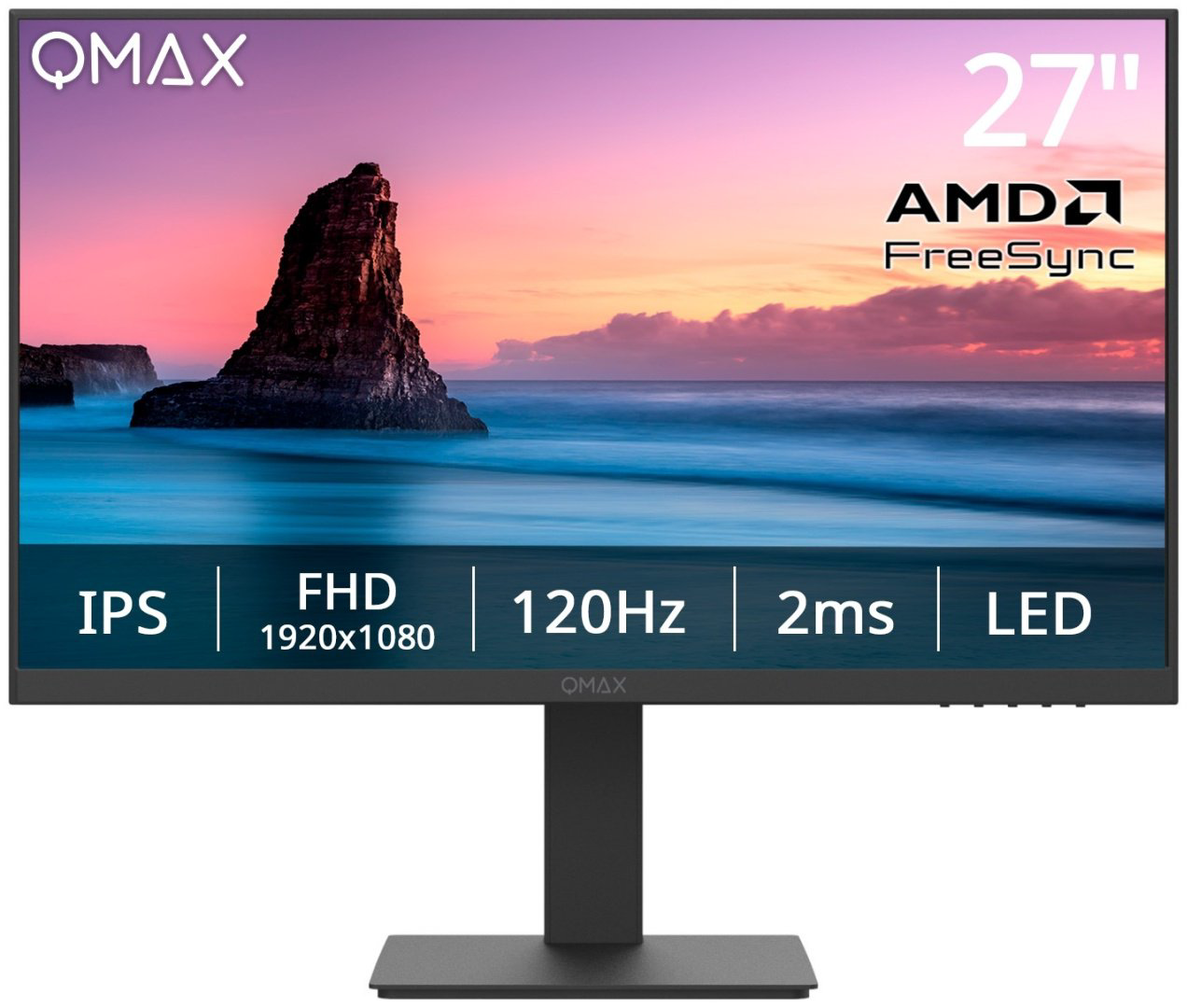 Монитор 27" Qmax 27UM50HDMP черный купить,63610
