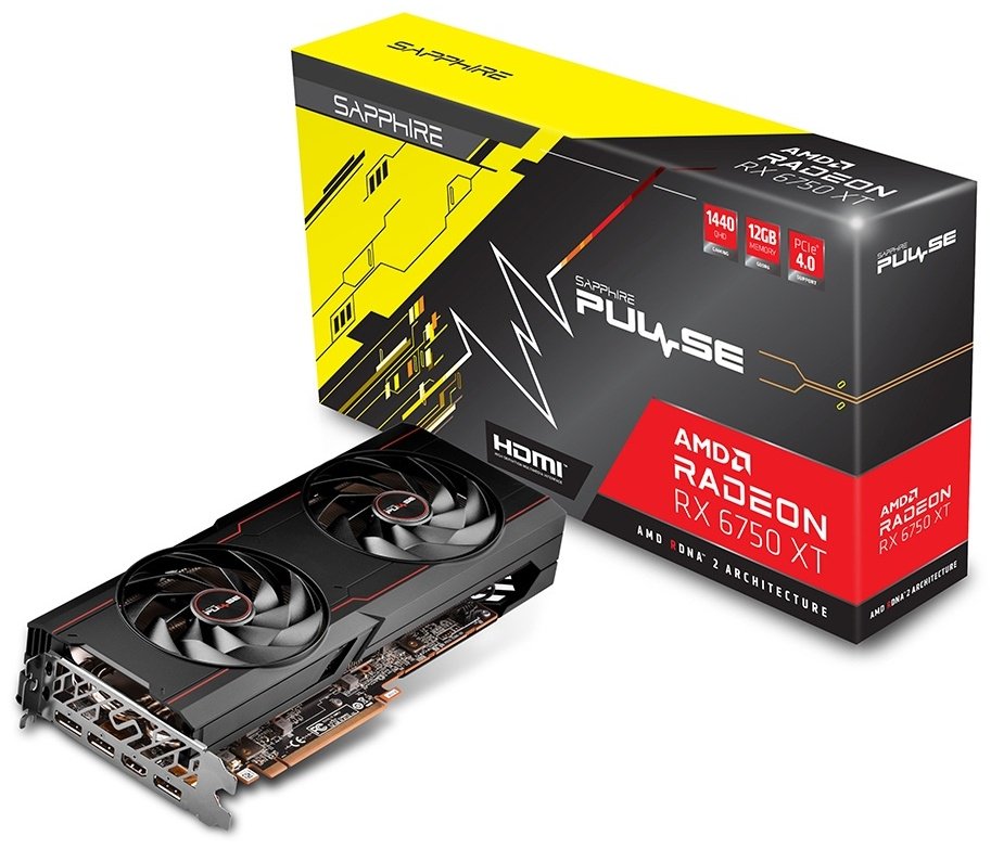 Видеокарта Sapphire Radeon RX 6750 XT Pulse Gaming OC 11318-03-20G 12 ГБ купить,NaN