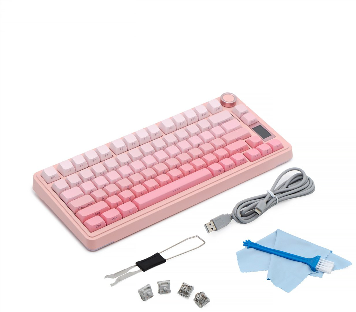 Клавиатура AULA S75 Pro розовый купить,23256