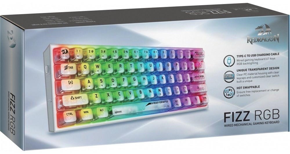 Клавиатура Redragon Fizz 71736 белый купить,NaN